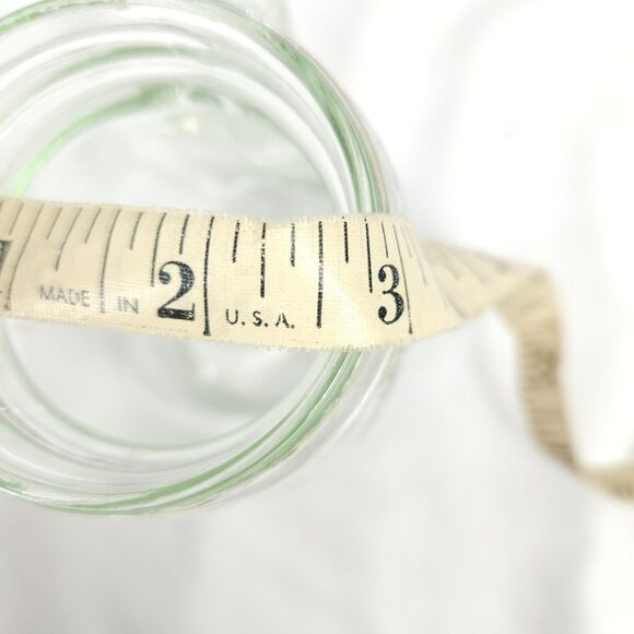 VTG Set of 4 Golden Harvest Mason Drinking Jar with Handles Green & Clear Glass - Picture 12 of 12